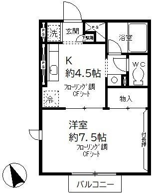 ドミール北初富 2階 1K 賃貸物件詳細