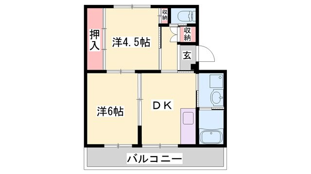 ビレッジハウス社 4階 2DK 賃貸物件詳細