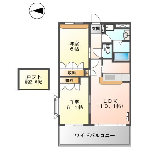 大阪府箕面市彩都粟生南１ 彩都西駅 2LDK アパート 賃貸物件詳細