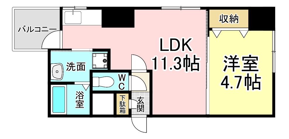 福岡県北九州市若松区中川町 若松駅 1LDK マンション 賃貸物件詳細