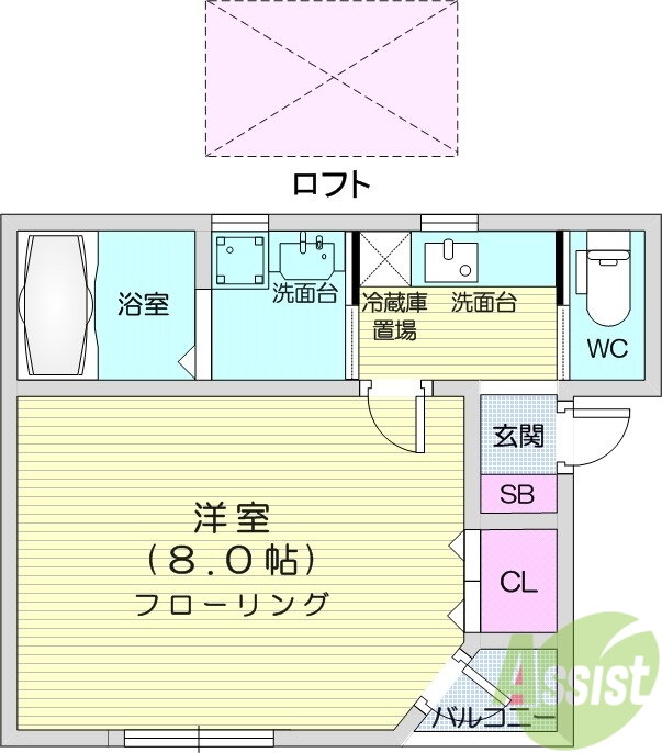 宮城県仙台市青葉区五橋２ 五橋駅 1K アパート 賃貸物件詳細