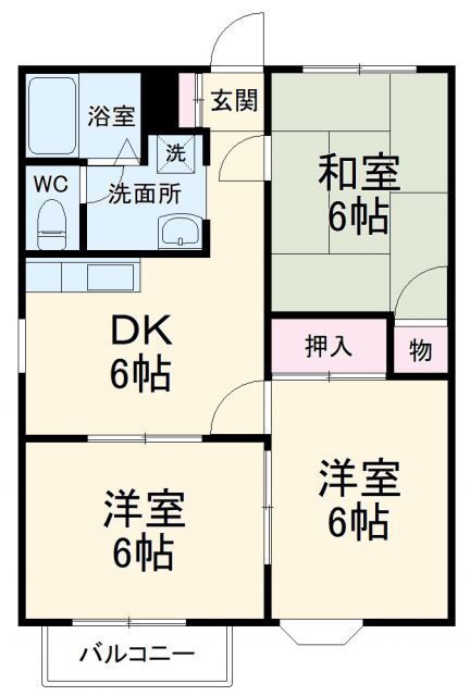 Ｓハウス 2階 3DK 賃貸物件詳細