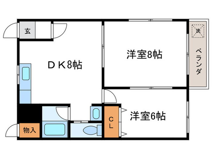 京都府京都市西京区御陵北山町 桂駅 2DK マンション 賃貸物件詳細