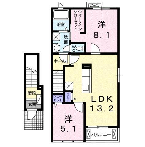 愛知県北名古屋市中之郷南 西春駅 2LDK アパート 賃貸物件詳細