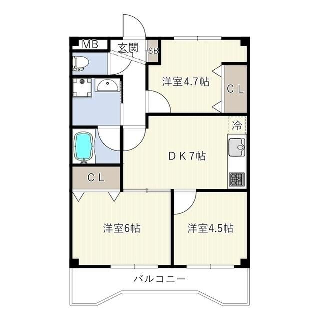 ＩＮＯＶＥ日野台 9階 3DK 賃貸物件詳細