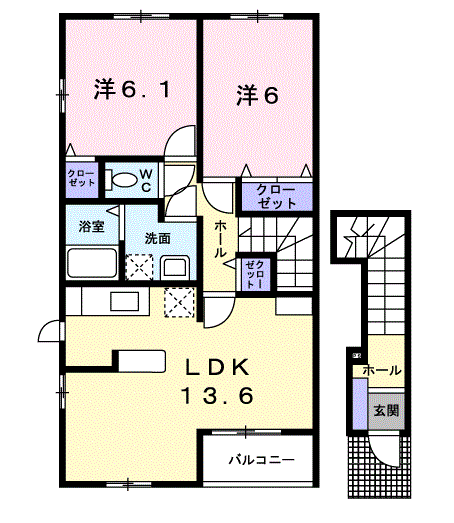 栃木県足利市朝倉町 東武和泉駅 2LDK アパート 賃貸物件詳細