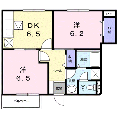 滋賀県野洲市小篠原 野洲駅 2DK アパート 賃貸物件詳細