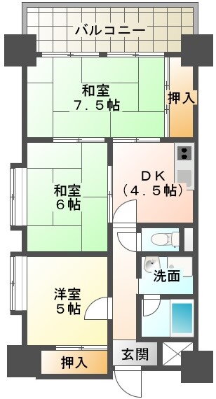 大阪府東大阪市中新開２ 吉田駅 3DK マンション 賃貸物件詳細