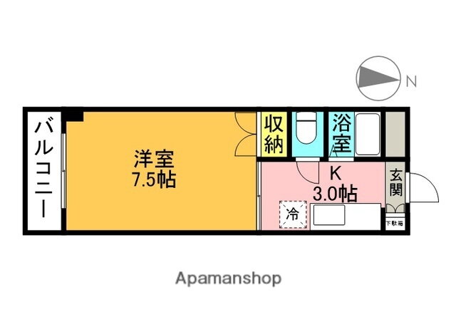 第６井上マンション 3階 1K 賃貸物件詳細