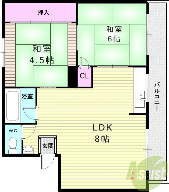兵庫県神戸市北区鈴蘭台南町９ 鈴蘭台駅 2LDK マンション 賃貸物件詳細