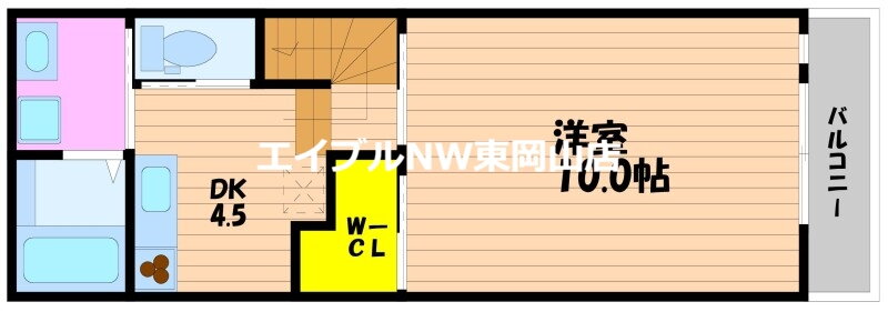 岡山県岡山市中区浜 西川原駅 1DK アパート 賃貸物件詳細
