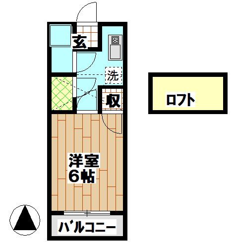 エトワール井上ＩＩ 2階 1K 賃貸物件詳細