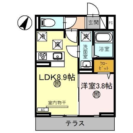 クエル 1階 1LDK 賃貸物件詳細