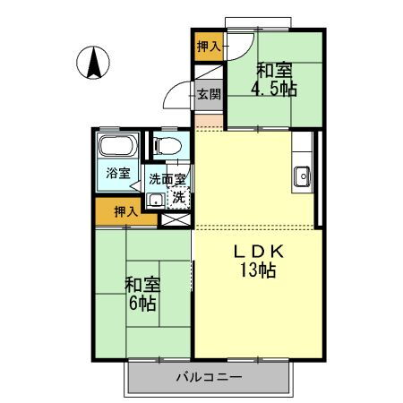 愛知県一宮市開明字西出 奥町駅 2LDK アパート 賃貸物件詳細