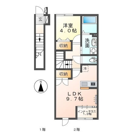 愛知県名古屋市西区南川町 庄内緑地公園駅 1LDK アパート 賃貸物件詳細