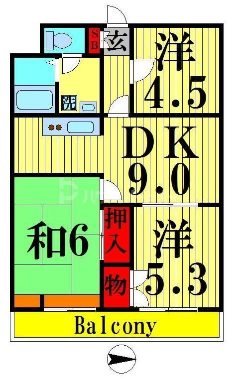東京都足立区舎人６ 見沼代親水公園駅 3DK アパート 賃貸物件詳細