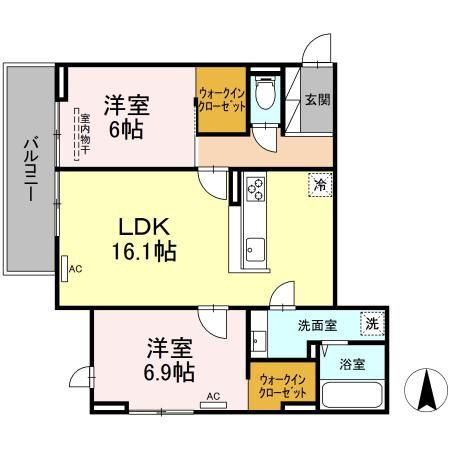 福岡県福岡市南区五十川２ 竹下駅 2LDK アパート 賃貸物件詳細