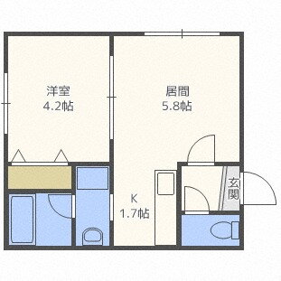 北海道札幌市豊平区中の島一条６ 幌南小学校前駅 1LDK アパート 賃貸物件詳細