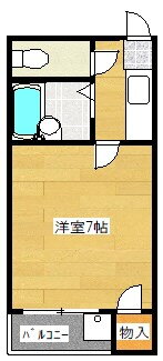 Ｎｏ．４　ピュアクレスト前原 1階 1K 賃貸物件詳細