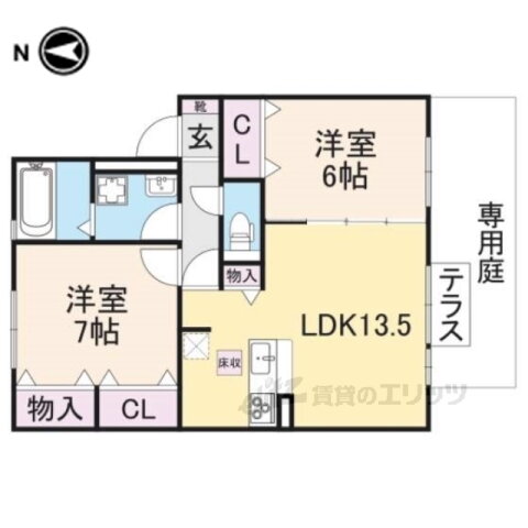 奈良県香芝市良福寺 近鉄下田駅 2LDK アパート 賃貸物件詳細