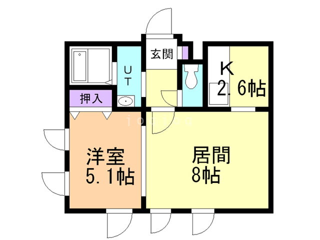 北海道函館市旭町 市役所前駅 1LDK マンション 賃貸物件詳細