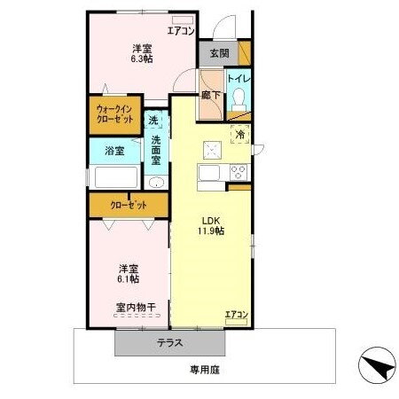 千葉県野田市柳沢 愛宕駅 2LDK 一戸建て 賃貸物件詳細