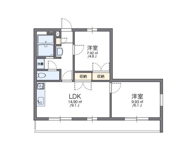 岡山県倉敷市高須賀 茶屋町駅 2LDK アパート 賃貸物件詳細