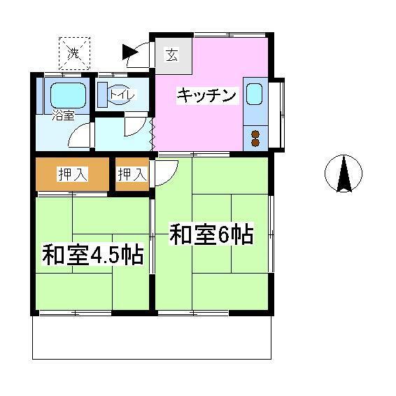 寿楽荘 1階 2DK 賃貸物件詳細