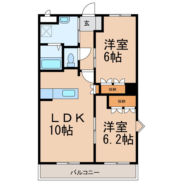 和歌山県和歌山市和田 竈山駅 2LDK アパート 賃貸物件詳細