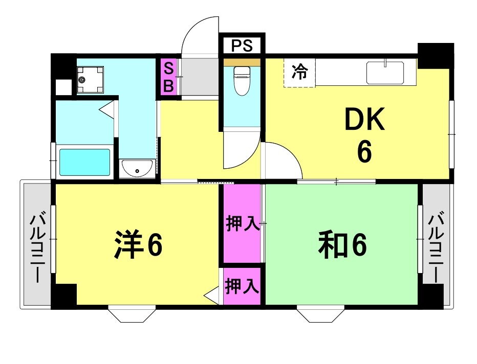 兵庫県神戸市兵庫区水木通５ 兵庫駅 2DK マンション 賃貸物件詳細