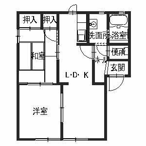 フレグランス狭間 1階 2LDK 賃貸物件詳細