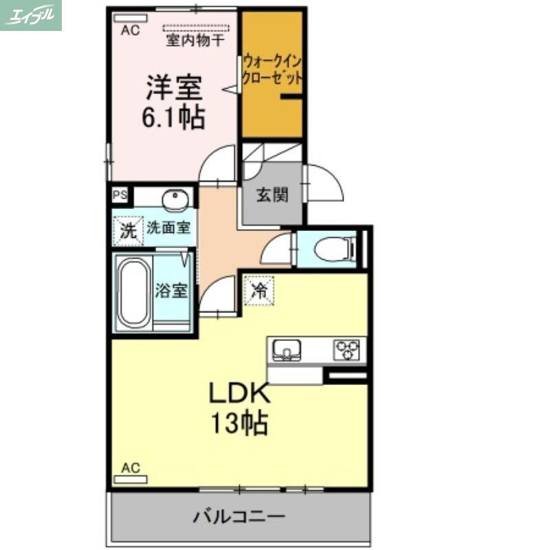 岡山県岡山市南区豊成２ 清輝橋駅 1LDK アパート 賃貸物件詳細