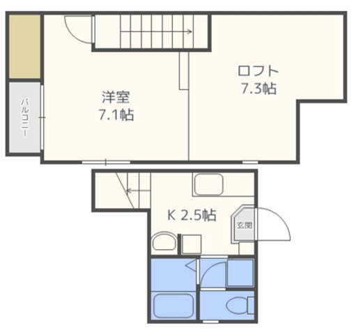 福岡県福岡市西区上山門１ 下山門駅 1K アパート 賃貸物件詳細