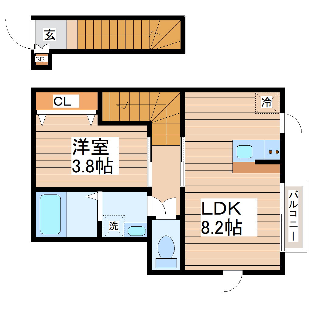 【新築】ファインヒルズＩＩ 2階 1LDK 賃貸物件詳細