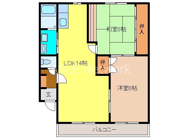 佐賀県鳥栖市古野町 鳥栖駅 2LDK アパート 賃貸物件詳細