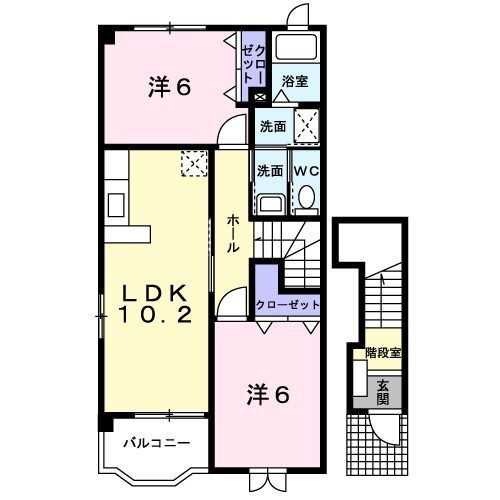 福岡県福岡市東区名島４ 名島駅 2LDK アパート 賃貸物件詳細