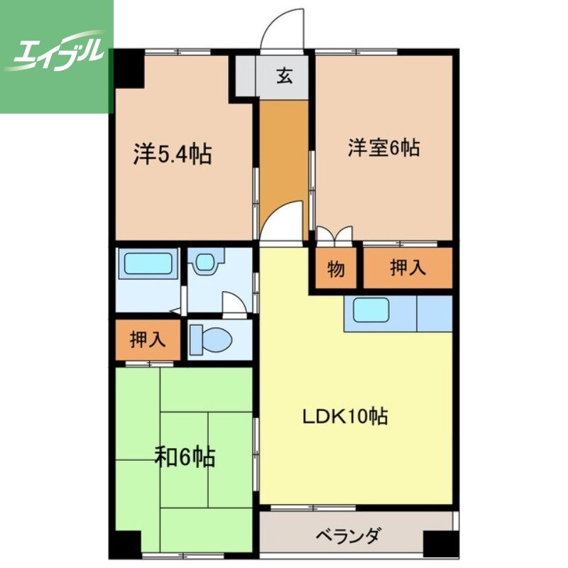長崎県長崎市西山２ 諏訪神社駅 3LDK マンション 賃貸物件詳細