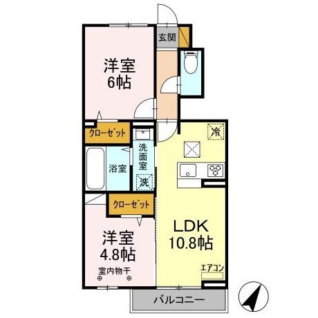 千葉県野田市花井 梅郷駅 2LDK アパート 賃貸物件詳細