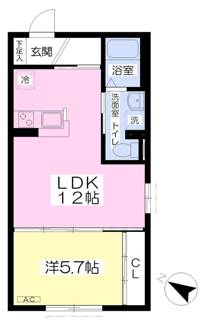 神奈川県平塚市桜ケ丘 平塚駅 1LDK アパート 賃貸物件詳細