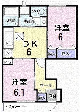 栃木県佐野市奈良渕町 堀米駅 2DK アパート 賃貸物件詳細