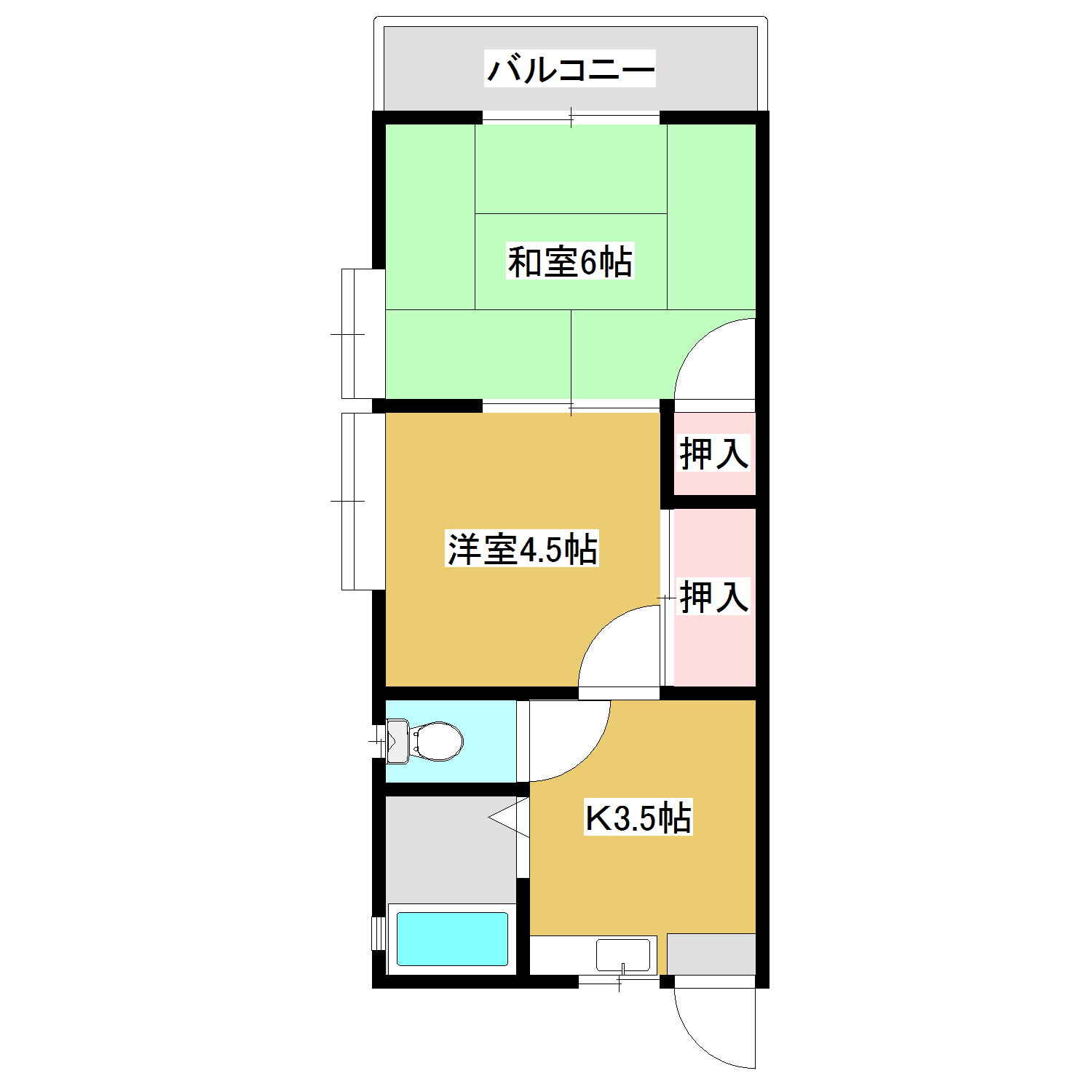 東京都足立区東六月町 竹ノ塚駅 2K アパート 賃貸物件詳細