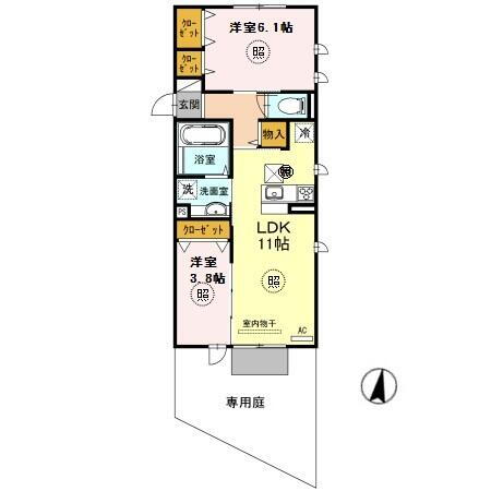 兵庫県三木市自由が丘本町１ 恵比須駅 2LDK アパート 賃貸物件詳細