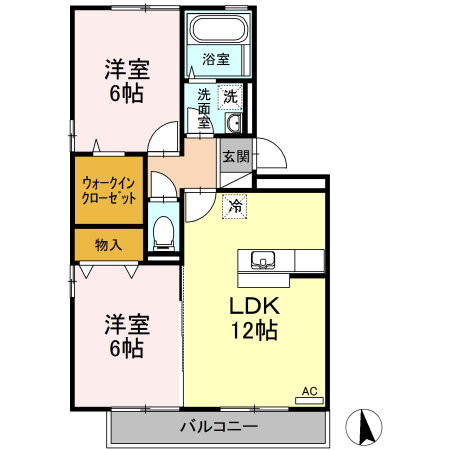 愛媛県松山市針田町 余戸駅 2LDK アパート 賃貸物件詳細