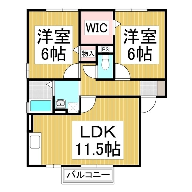 長野県長野市檀田２ 桐原駅 2LDK アパート 賃貸物件詳細