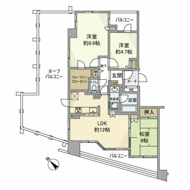 神奈川県横浜市神奈川区広台太田町 東神奈川駅 3LDK マンション 賃貸物件詳細