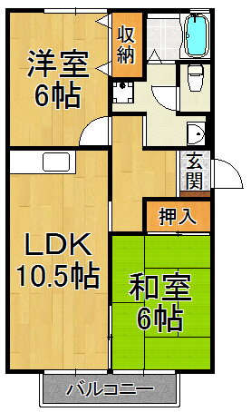 兵庫県伊丹市荒牧３ 中山寺駅 2LDK アパート 賃貸物件詳細