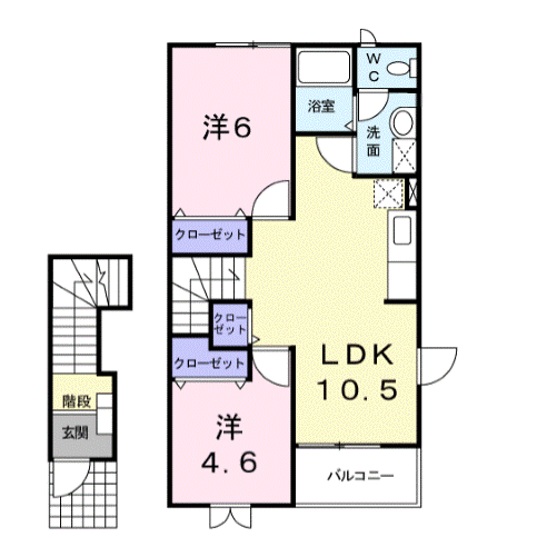 滋賀県栗東市下戸山 手原駅 2LDK アパート 賃貸物件詳細
