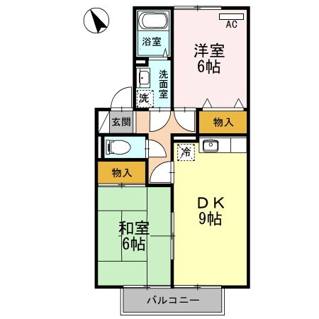 広島県福山市西新涯町１ 福山駅 2DK アパート 賃貸物件詳細