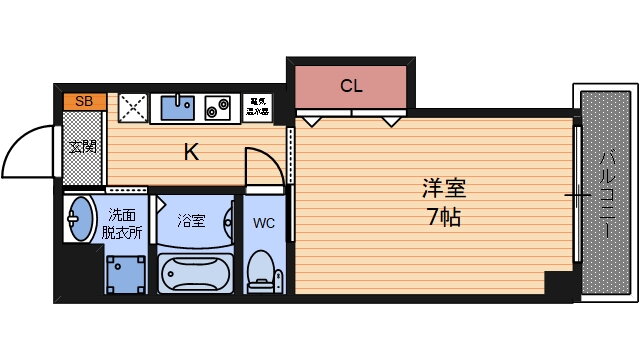 大阪府大阪市福島区鷺洲５ 海老江駅 1K マンション 賃貸物件詳細
