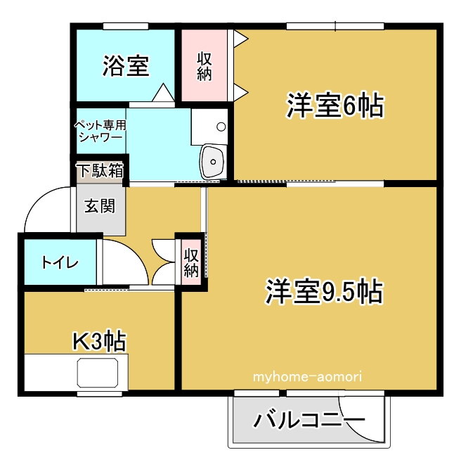 セレーナ 2階 2K 賃貸物件詳細